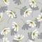 Seamless pattern of white cosmea flowers. Vector stock illustration eps10.