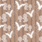 Seamless pattern with white flowers beige background