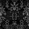 Seamless pattern with white gothic fantasy crosses on black