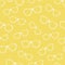 Seamless pattern of white outline points on a yellow background