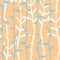 Seamless pattern with white pinstripes of hand drawn herbs on pastel-colored background