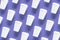 Seamless pattern of White reusable paper cup lying on violet background with copy space. Trendy color of the 2022 year