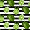 Seamless pattern with whole and sliced limes.