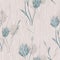 Seamless pattern of wild blue and beige flowers on a light linen pink background. Watercolor