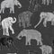 Seamless pattern with wild elephant