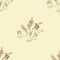 Seamless pattern with Wild Flowers with Summer Botanical Sketches