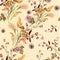 Seamless pattern from wildflowers painting in watercolor.