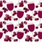 Seamless pattern with wine glasses