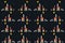 Seamless pattern of winter houses