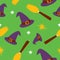 Seamless pattern witch