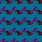 Seamless pattern with witches hats