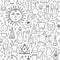 Seamless pattern withs alchemy signs