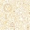 Seamless pattern withs alchemy signs