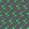 Seamless pattern witn fantasy green leaves on gray board