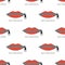 Seamless pattern with Woman`s mouth with zipper closing lips shut and text-shut your mouth