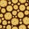 Seamless pattern with wood stumps. Background for forestry and lumber industry