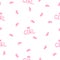Seamless pattern with word girl, crowns and footprint.