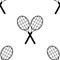 Seamless pattern for wrapping food products. Sports, rackets for tennis. Vector