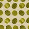 Seamless pattern with yellow and black ovals speckled