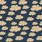 Seamless pattern of yellow cloud