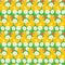 Seamless Pattern with yellow ducks, childish background