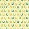 Seamless pattern with yellow and green horseshoes