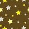 Seamless pattern with yellow and grey stars vector