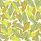 Seamless pattern. Yellow Leaf illustration.