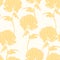 Seamless pattern with a yellow line Chrysanthemum Flowers natural ornament.