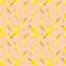 Seamless pattern of yellow watercolor bananas. Isolated bright illustration. Hand painted fruits