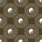 Seamless pattern with Yin and yang symbol with Bagua Trigrams