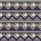 Seamless pattern with zigzag, striped rectangles and triangles