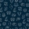 Seamless pattern with zodiak signs