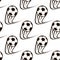 Seamless pattern of zooming soccer balls