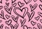 Seamless patterns with black hearts, Love background, heart shape vector, valentines day, texture, cloth, wedding wallpaper, paper