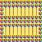 Seamless patterns Colourful Bubble Circle And Banana Yellow Background