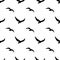 Seamless patterns image silhouettes of birds. Vector illustration. Marine theme. Birds,seagull are flying. Modern stylish abstract
