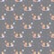 Seamless patterns. kids collection in the Scandinavian style. Lovely enamored angels - a girl and a boy with balloons on a Grey