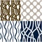 Seamless patterns rope woven vectors set, abstract illustrative