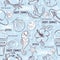 Seamless Patterns with summer symbols,shels, crab, hat, anchor,