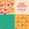 Seamless patterns of Valentine symbols and label I