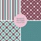 Seamless patterns vector collection, retro fashion backgrounds.