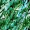 Seamless patterns. Watercolor natural green stems. Black background.