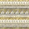 Seamless patterns with white, black, gold, zigzag lines and points