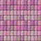 Seamless pavement relief pattern of pink and beige ceramic tiles