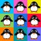 Seamless penguin pattern