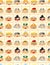 Seamless people face pattern