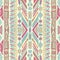 Seamless peruvian pattern. Hand drawn aztec illustration.