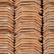 Seamless photo texture of stack of Dutch roof tile