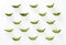 Seamless photographic green bananas pattern.